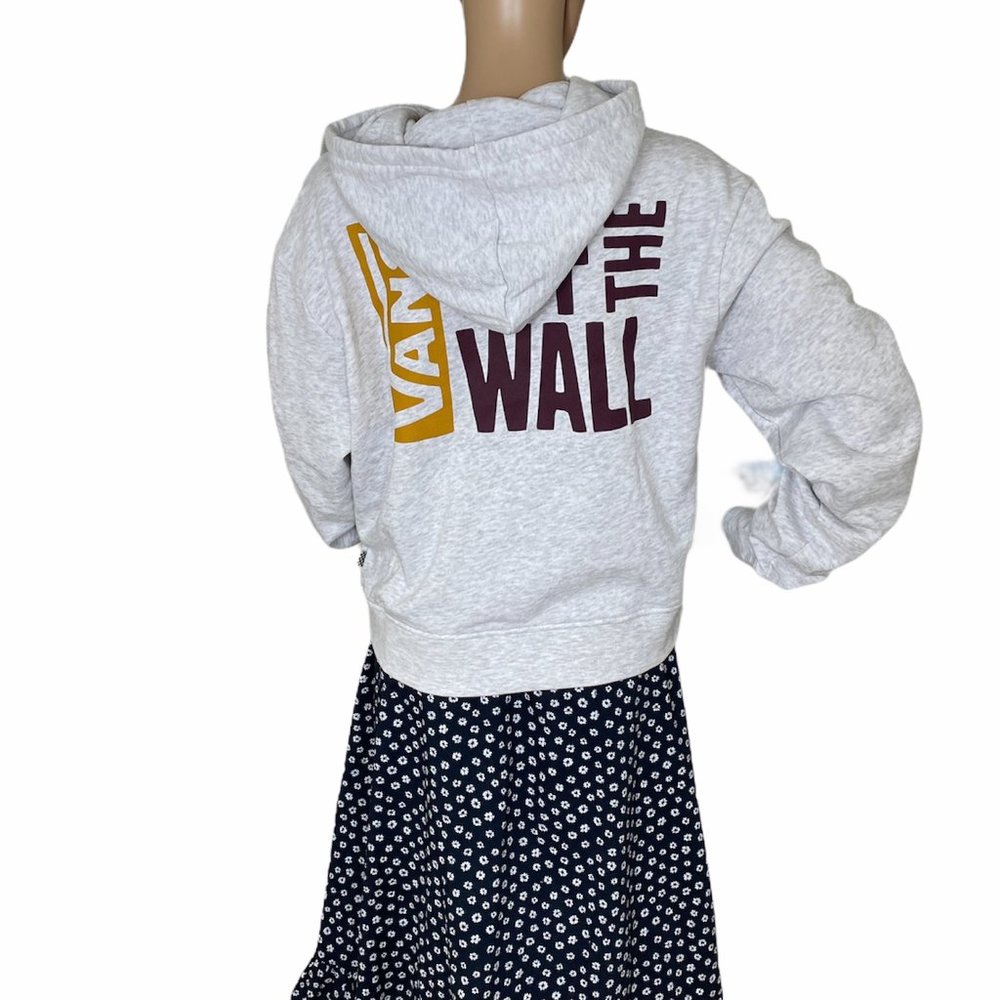 VANS Sidewall Stamp Off The Wall Grey Hoodie W VN0A5HJN15P - Picture 2 of 9